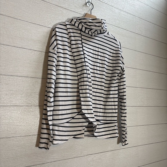 Coolibar UPF 50+ Beach Hoodie | Blue & White Stripe | Crossover Back | Size S - Picture 7 of 11